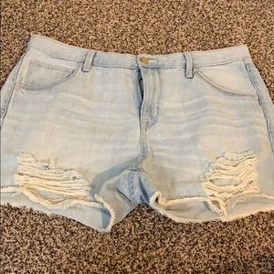 Distressed Jean shorts